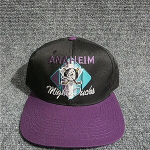 Vintage Anaheim Mighty Ducks NOS Snapback Hat Rare Official NHL CCM 💥